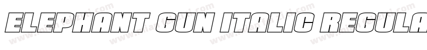 Elephant Gun Italic Regular字体转换